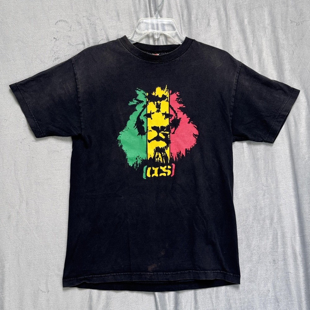 Rasta Lion Shirt Mens Medium Reggae‎ Graphic Alstyle Apparel Black Red Green